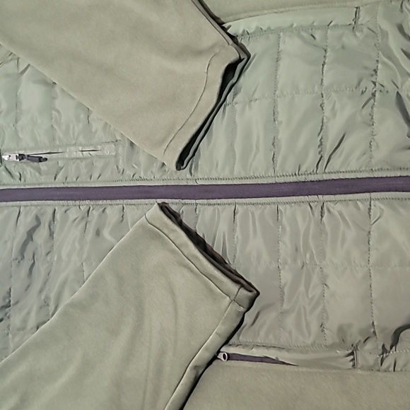 Orvis Quilted Snowbird Full Zip Jacket Lightweight Olive Green Mixed Media - Picture 2 of 13